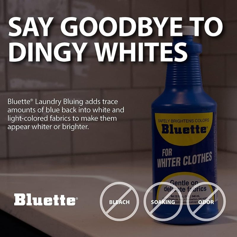 Bluette Concentrated Liquid Laundry Bluing 32 Fl Oz â€“ Restores Whiteness & Brightness for Your Laundry, Safe & Gentle on Fabrics, Eco-Friendly Fabric Whitener for All Laundry Types - Image 5